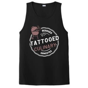 Beard: Bearded Tattooed Culinary Gangster Bbq Sayings Gift PosiCharge Competitor Tank