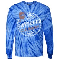 Beard: Bearded Tattooed Culinary Gangster Bbq Sayings Gift Tie-Dye Long Sleeve Shirt