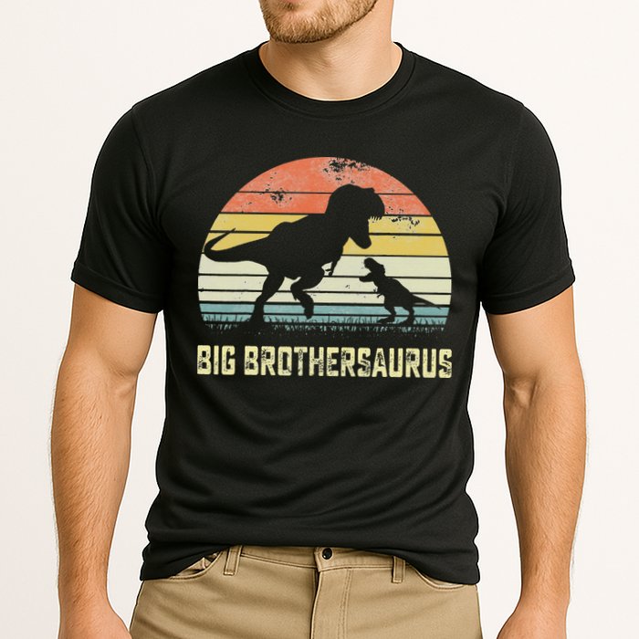 Big Brothersaurus T Rex Dinosaur Big Brother Saurus Family Cooling Performance Crew T-Shirt