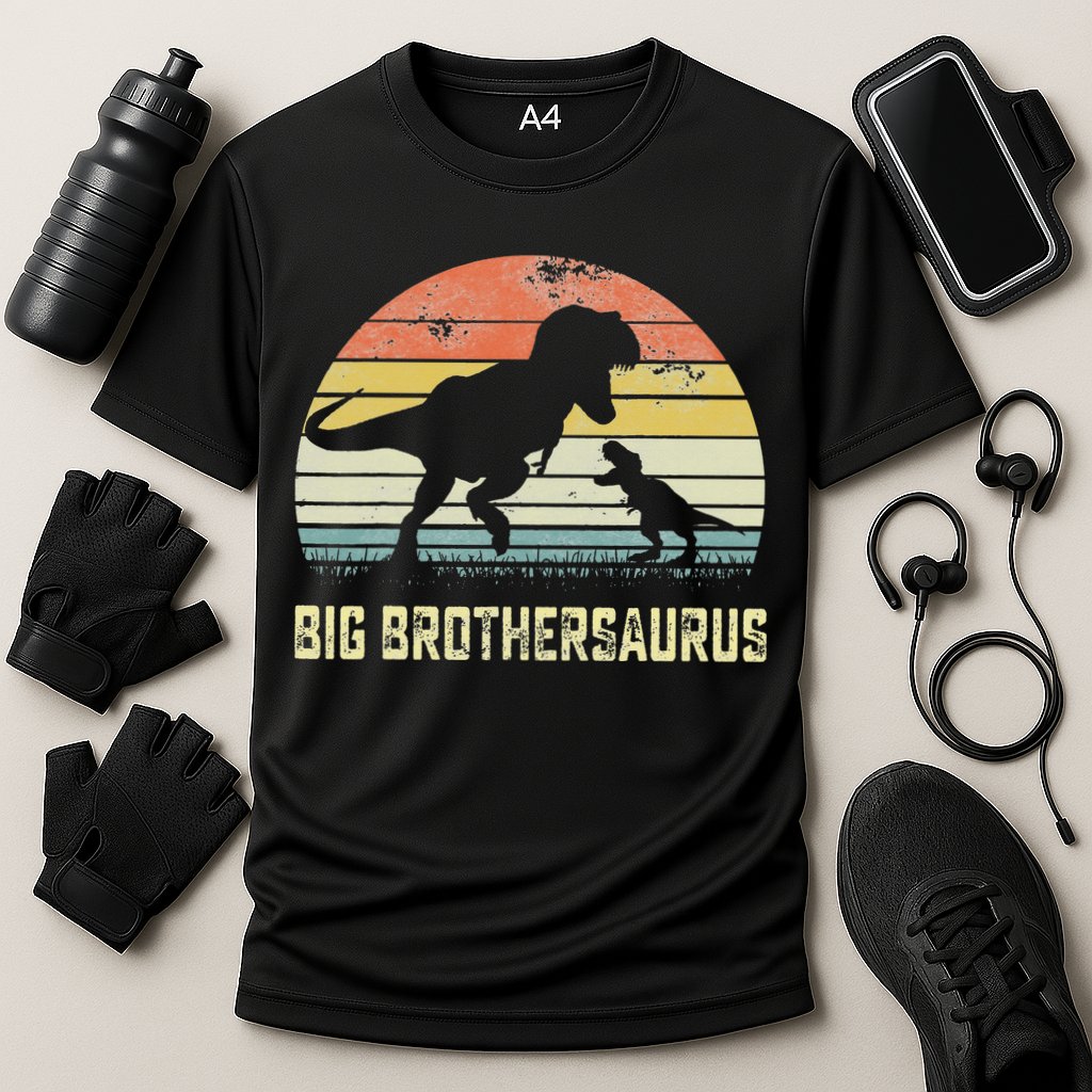 Big Brothersaurus T Rex Dinosaur Big Brother Saurus Family Cooling Performance Crew T-Shirt