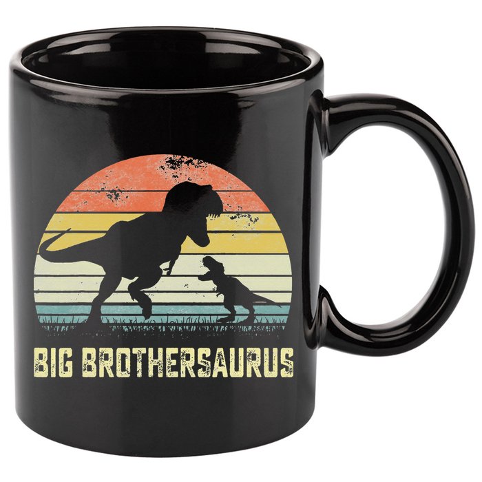 Big Brothersaurus T Rex Dinosaur Big Brother Saurus Family 11oz C Handle Ceramic Mug