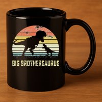 Big Brothersaurus T Rex Dinosaur Big Brother Saurus Family 11oz C Handle Ceramic Mug