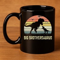 Big Brothersaurus T Rex Dinosaur Big Brother Saurus Family 11oz C Handle Ceramic Mug