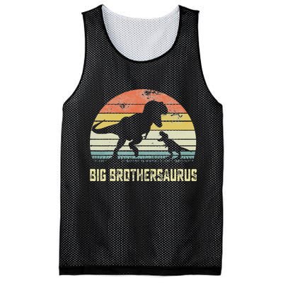 Big Brothersaurus T Rex Dinosaur Big Brother Saurus Family Mesh Reversible Basketball Jersey Tank