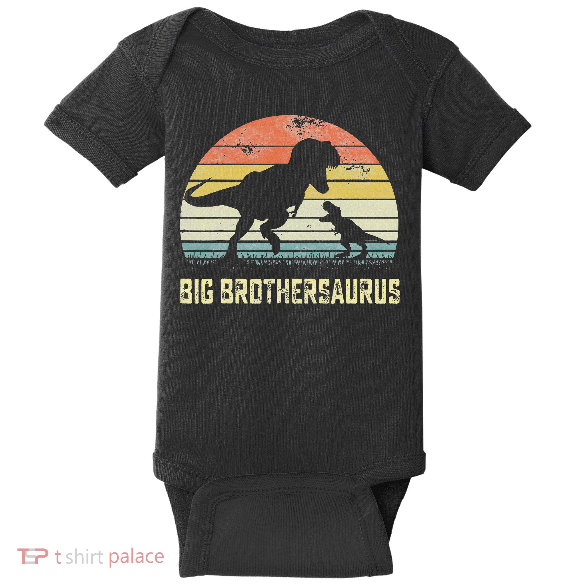 Big Brothersaurus T Rex Dinosaur Big Brother Saurus Family Baby Bodysuit