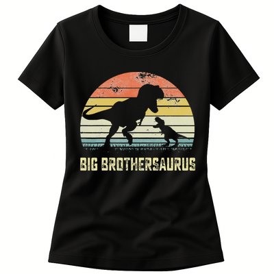 Big Brothersaurus T Rex Dinosaur Big Brother Saurus Family Womens T-Shirt