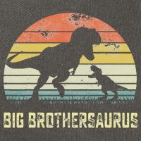 Big Brothersaurus T Rex Dinosaur Big Brother Saurus Family Cotton Canvas Backpack