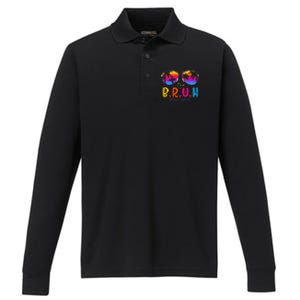 Bye Bruh Teacher Happy Last Day Of School Hello Summer Performance Long Sleeve Polo