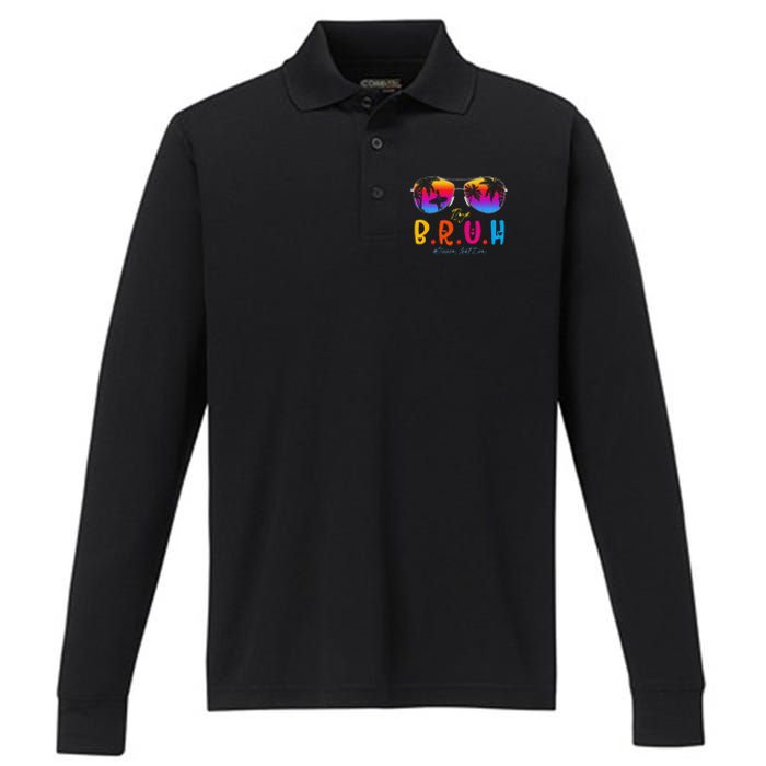 Bye Bruh Teacher Happy Last Day Of School Hello Summer Performance Long Sleeve Polo