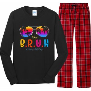 Bye Bruh Teacher Happy Last Day Of School Hello Summer Long Sleeve Pajama Set