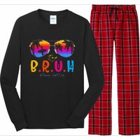 Bye Bruh Teacher Happy Last Day Of School Hello Summer Long Sleeve Pajama Set