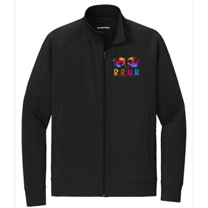 Bye Bruh Teacher Happy Last Day Of School Hello Summer Stretch Full-Zip Cadet Jacket