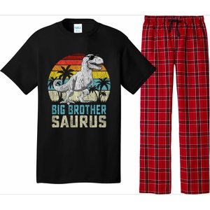 Big Brothersaurus T Rex Dinosaur Big Brother Saurus Family Long Sleeve Pajama Set