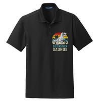 Big Brothersaurus T Rex Dinosaur Big Brother Saurus Family Long Sleeve Dry Zone Grid Polo