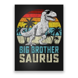 Big Brothersaurus T Rex Dinosaur Big Brother Saurus Family Long Sleeve Poster