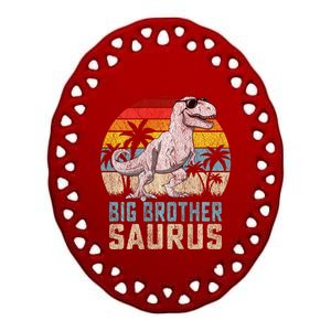 Big Brothersaurus T Rex Dinosaur Big Brother Saurus Family Long Sleeve Ceramic Oval Ornament