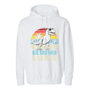 Big Brothersaurus T Rex Dinosaur Big Brother Saurus Family Long Sleeve Garment-Dyed Fleece Hoodie