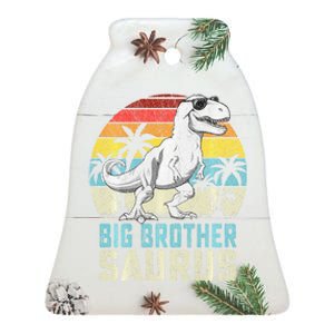 Big Brothersaurus T Rex Dinosaur Big Brother Saurus Family Long Sleeve Ceramic Bell Ornament