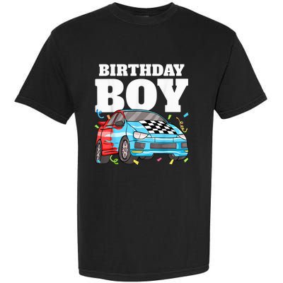 Birthday Boy Toddler Race Car Racing Car Driver Theme Garment-Dyed Heavyweight T-Shirt