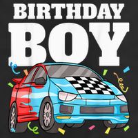 Birthday Boy Toddler Race Car Racing Car Driver Theme 7 Panel Mesh Trucker Snapback Hat