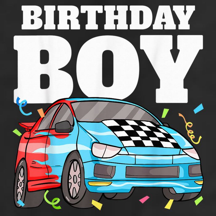 Birthday Boy Toddler Race Car Racing Car Driver Theme 7 Panel Mesh Trucker Snapback Hat