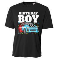 Birthday Boy Toddler Race Car Racing Car Driver Theme Cooling Performance Crew T-Shirt