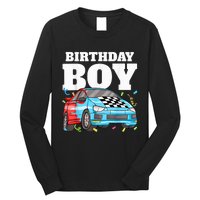 Birthday Boy Toddler Race Car Racing Car Driver Theme Long Sleeve Shirt