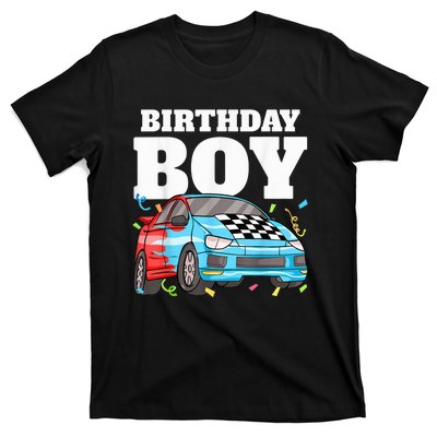 Birthday Boy Toddler Race Car Racing Car Driver Theme T-Shirt