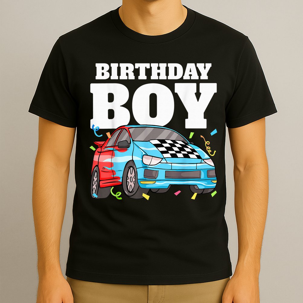 Birthday Boy Toddler Race Car Racing Car Driver Theme T-Shirt