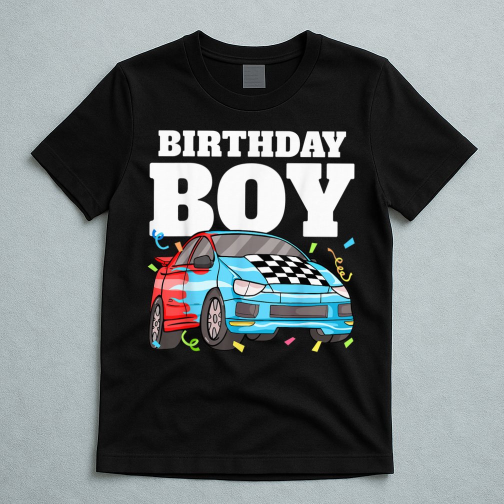 Birthday Boy Toddler Race Car Racing Car Driver Theme T-Shirt