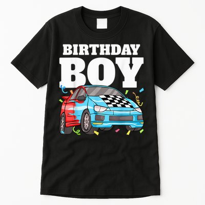 Birthday Boy Toddler Race Car Racing Car Driver Theme Tall T-Shirt