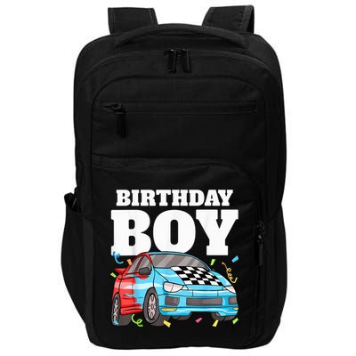 Birthday Boy Toddler Race Car Racing Car Driver Theme Impact Tech Backpack
