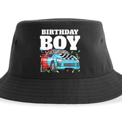 Birthday Boy Toddler Race Car Racing Car Driver Theme Sustainable Bucket Hat