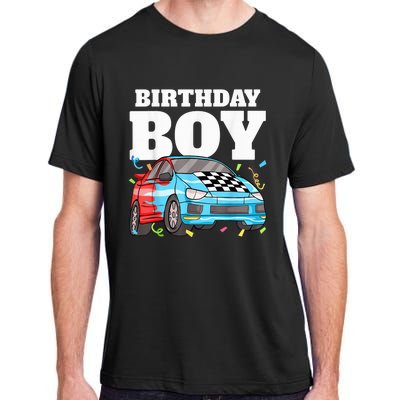 Birthday Boy Toddler Race Car Racing Car Driver Theme Adult ChromaSoft Performance T-Shirt