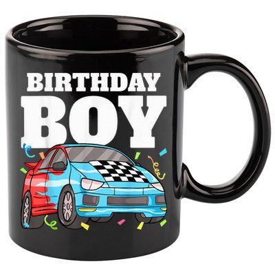 Birthday Boy Toddler Race Car Racing Car Driver Theme 11oz C Handle Ceramic Mug