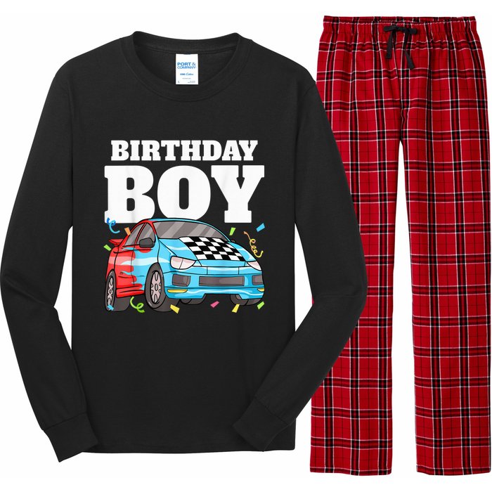 Birthday Boy Toddler Race Car Racing Car Driver Theme Long Sleeve Pajama Set