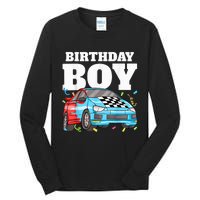 Birthday Boy Toddler Race Car Racing Car Driver Theme Tall Long Sleeve T-Shirt