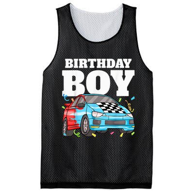 Birthday Boy Toddler Race Car Racing Car Driver Theme Mesh Reversible Basketball Jersey Tank