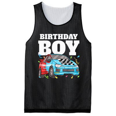 Birthday Boy Toddler Race Car Racing Car Driver Theme Mesh Reversible Basketball Jersey Tank