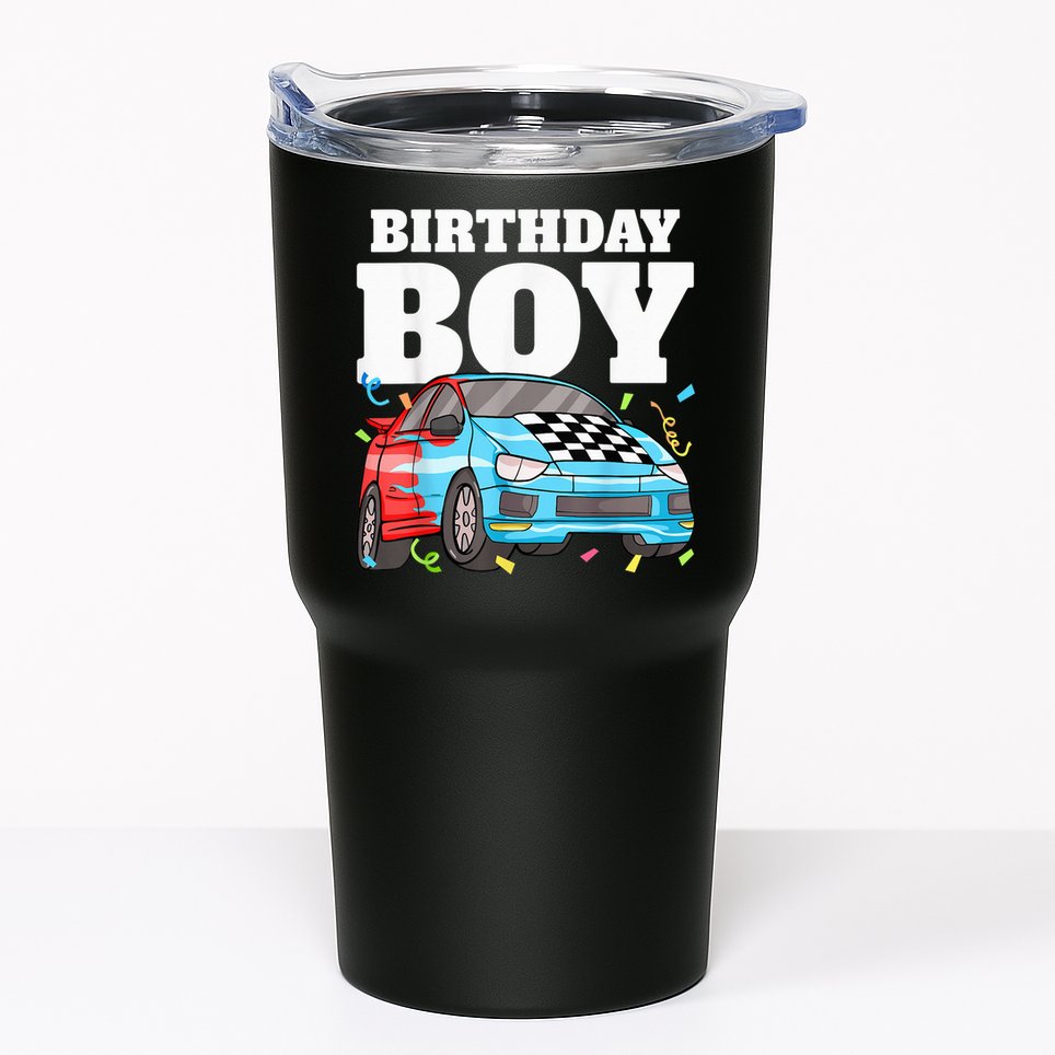 Birthday Boy Toddler Race Car Racing Car Driver Theme Tumbler