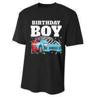 Birthday Boy Toddler Race Car Racing Car Driver Theme Performance Sprint T-Shirt