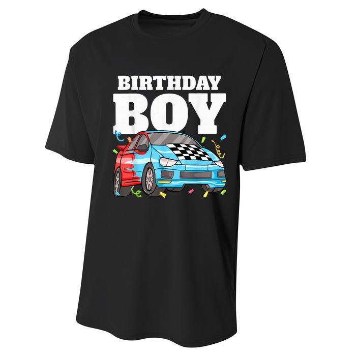 Birthday Boy Toddler Race Car Racing Car Driver Theme Performance Sprint T-Shirt