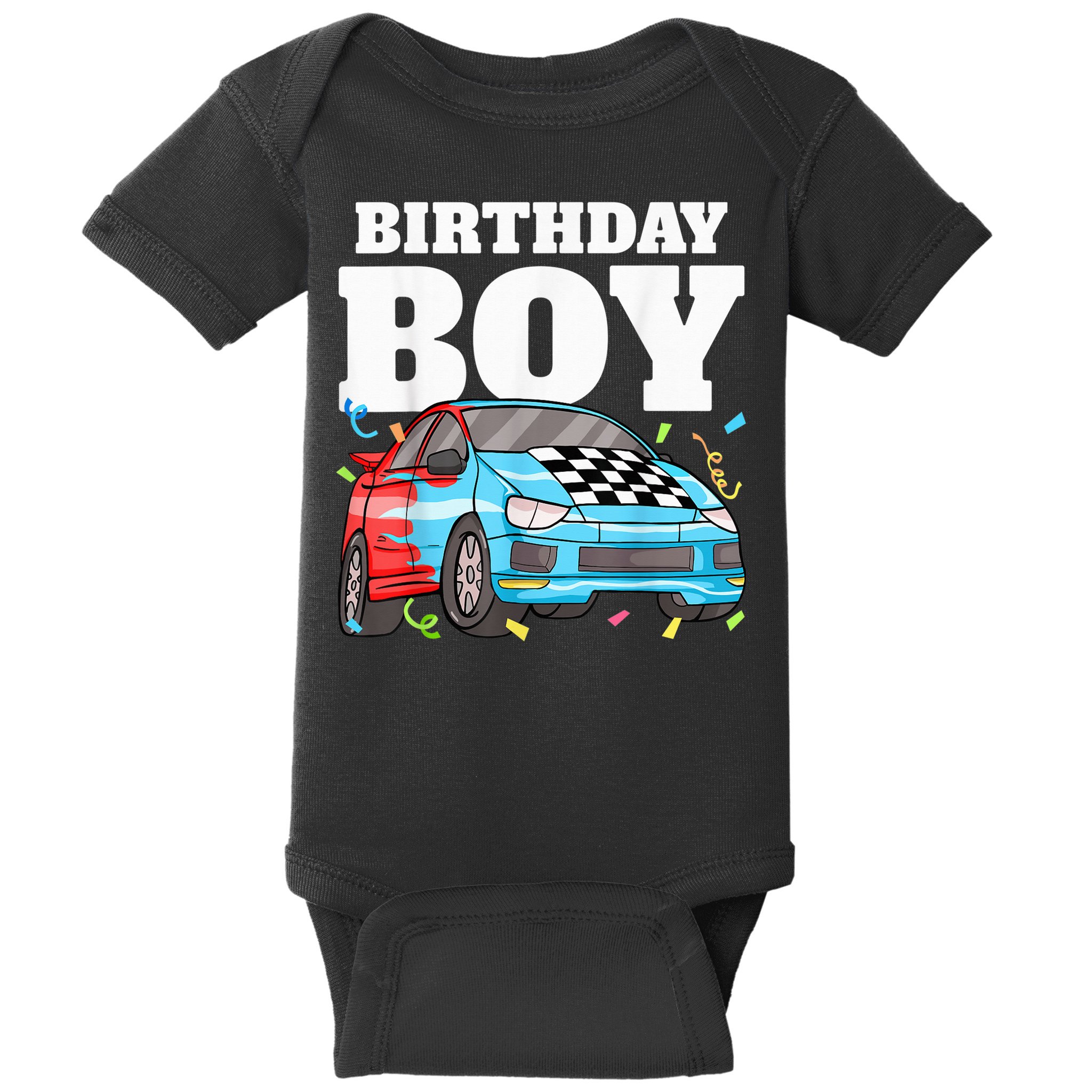 Birthday Boy Toddler Race Car Racing Car Driver Theme Baby Bodysuit