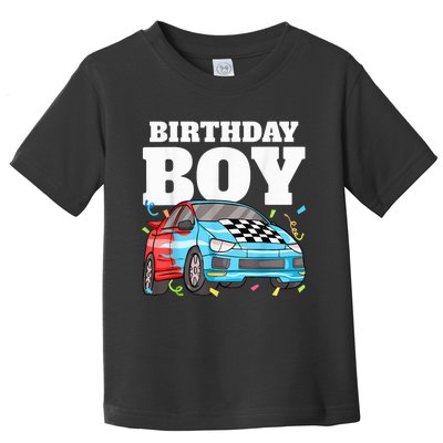 Birthday Boy Toddler Race Car Racing Car Driver Theme Toddler T-Shirt