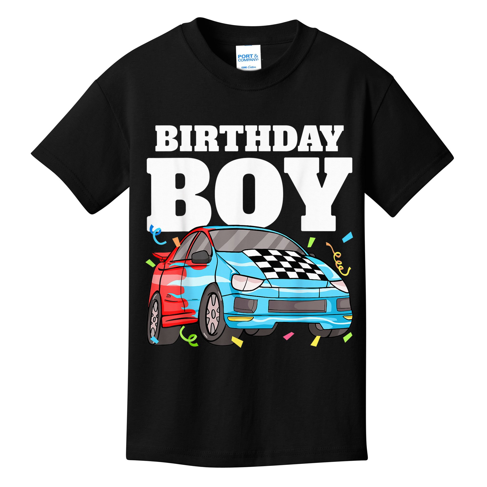 Birthday Boy Toddler Race Car Racing Car Driver Theme Kids T-Shirt