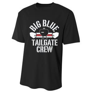 Big Blue Tailgate Crew Ny Giants Performance Sprint T-Shirt