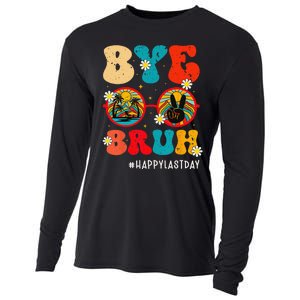 Bye Bruh Teacher Happy Last Day of School Hello Summer Funny Cooling Performance Long Sleeve Crew