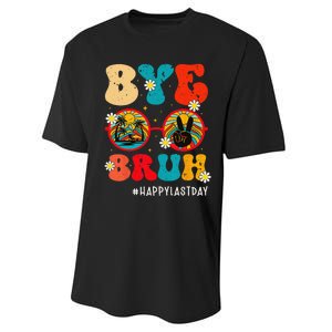 Bye Bruh Teacher Happy Last Day of School Hello Summer Funny Performance Sprint T-Shirt