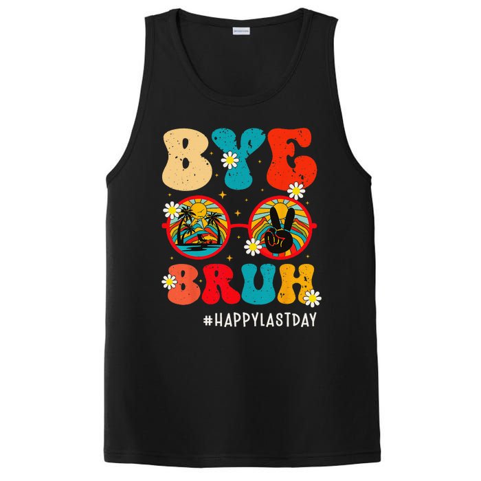 Bye Bruh Teacher Happy Last Day of School Hello Summer Funny PosiCharge Competitor Tank