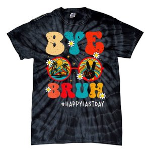 Bye Bruh Teacher Happy Last Day of School Hello Summer Funny Tie-Dye T-Shirt